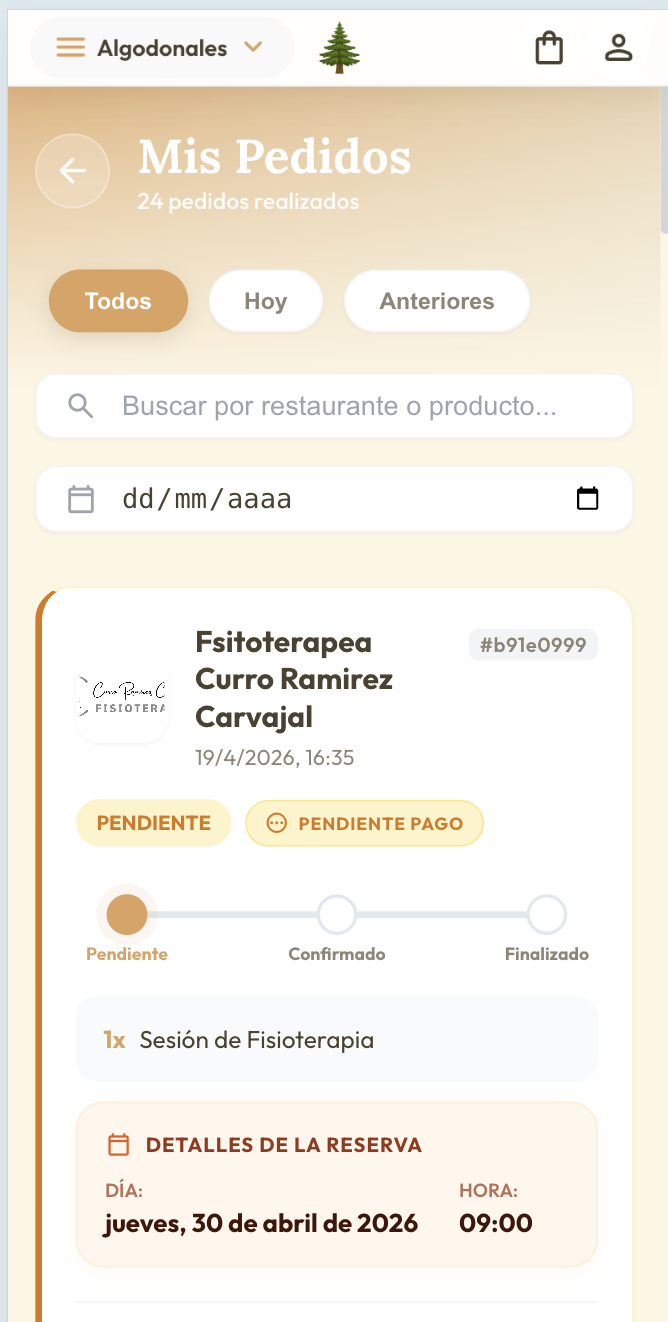 Historial de pedidos